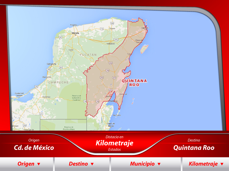 Fletes de la Ciudad de México a Quintana Roo